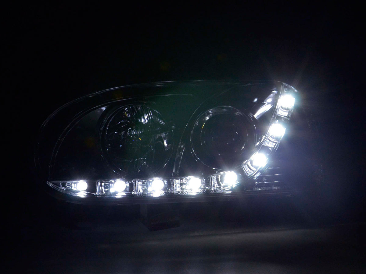 Scheinwerfer Set Daylight LED Tagfahrlicht VW Golf 3 91-97 chrom Scheinwerfer Set Daylight LED Tagfahrlicht VW Golf 3 91-97 chrom